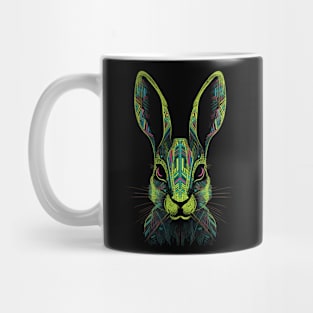 Colorful Psychedelic Easter Bunny Painting - Vibrant Easter Art Mug